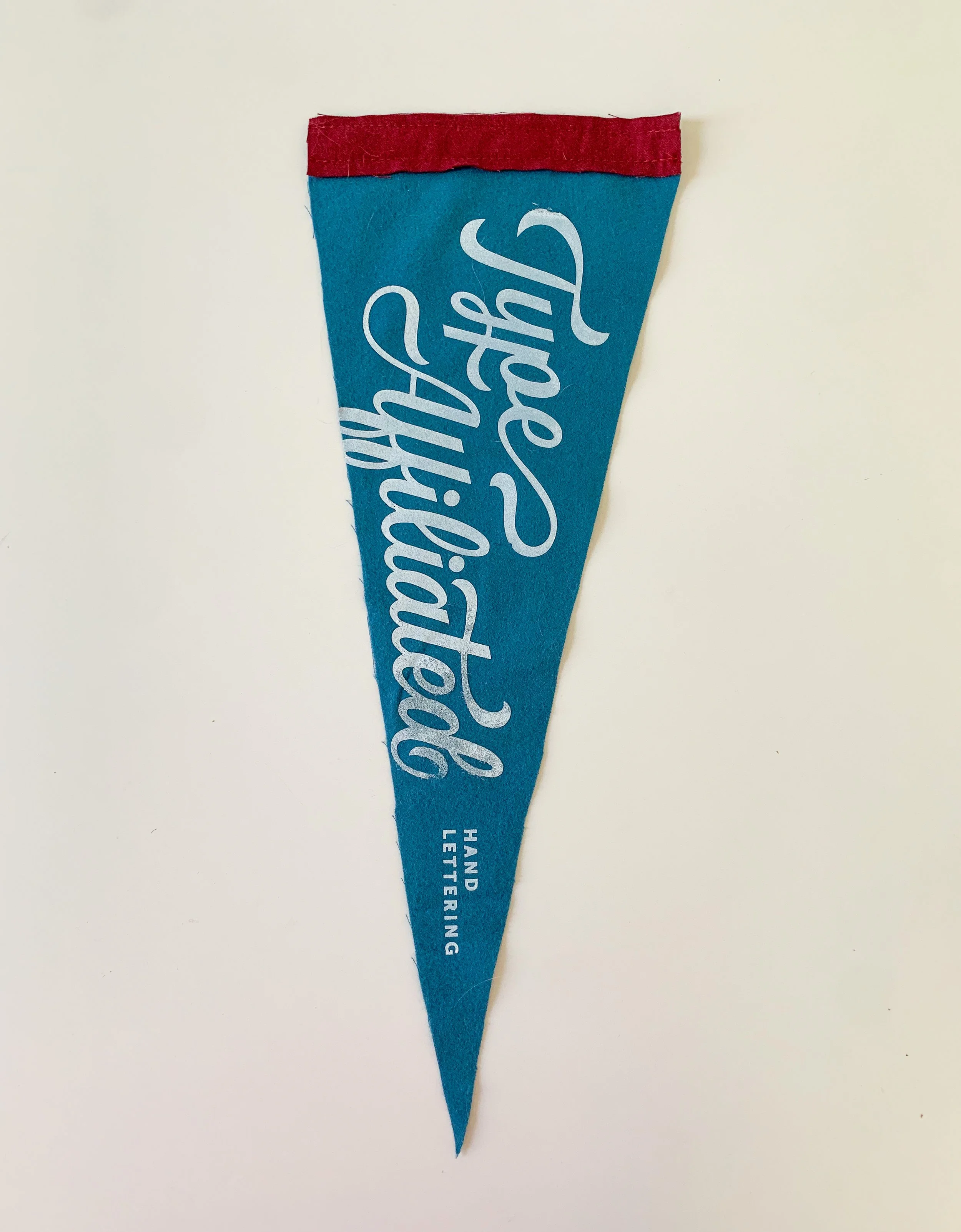 MISPRINT- Blue Type Affiliated Pennant Flag