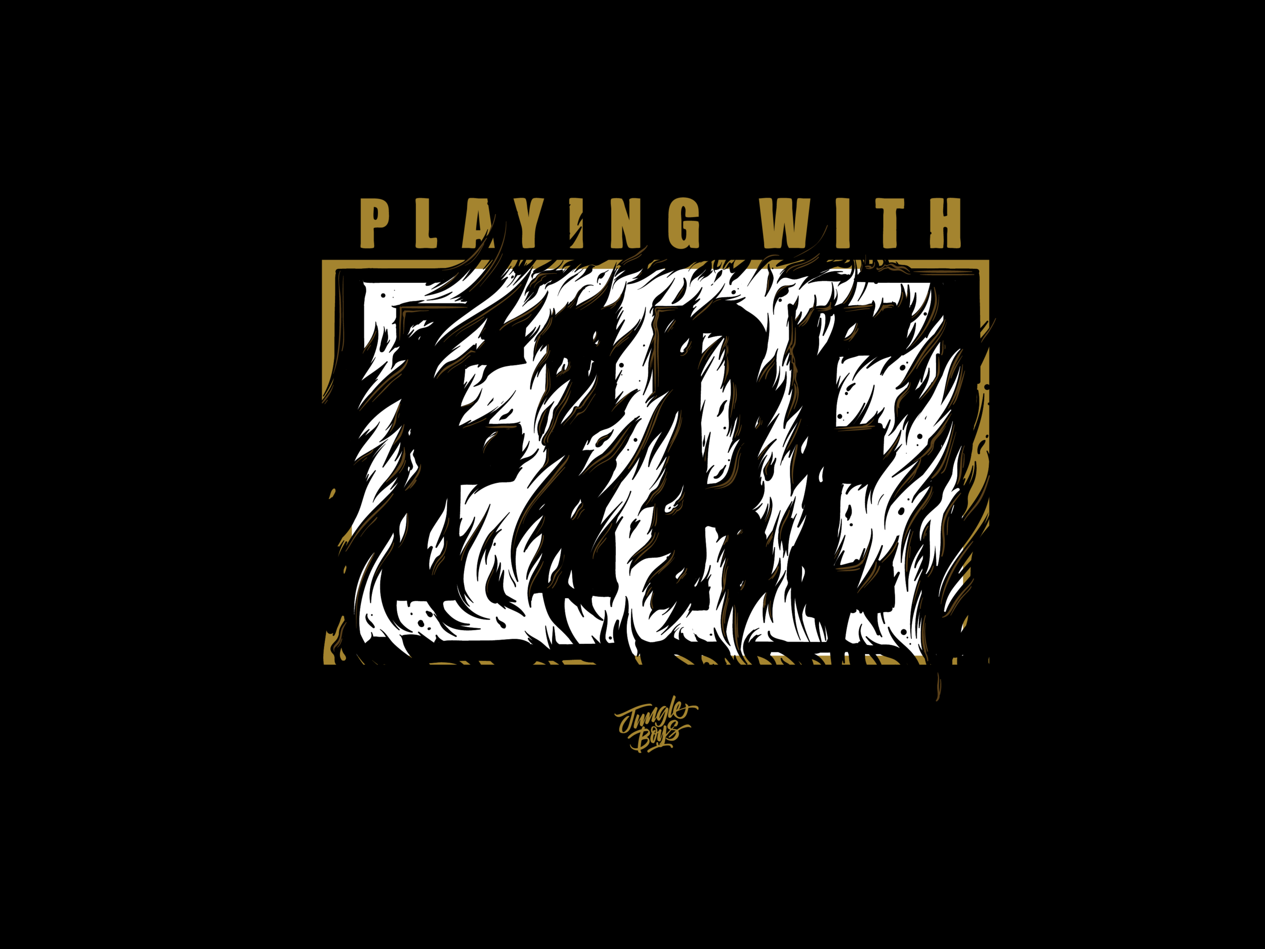 PLAYING WITH FIRE TEE GRAPHIC - @JUNGLEBOYSCLOTHING