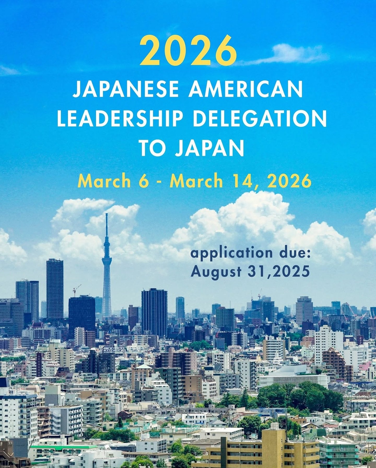 The Japanese American Leadership
Delegation (JALD) brings experienced leaders to Japan to engage in and strengthen US-Japan relations. 

Applications for the 2026 delegation must be received by August 31st!

Apply using the link in the @japanembassyd