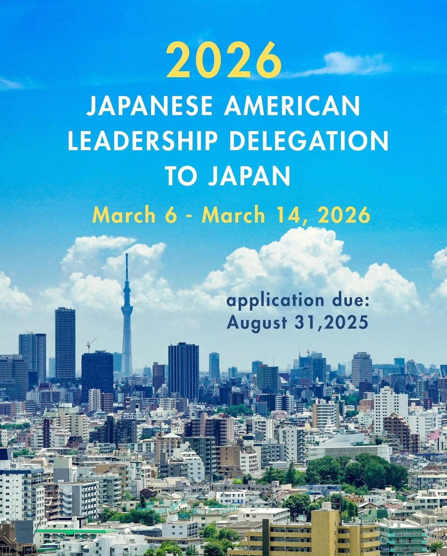 The Japanese American Leadership
Delegation (JALD) brings experienced leaders to Japan to engage in and strengthen US-Japan relations. 

Applications for the 2026 delegation must be received by August 31st!

Apply using the link in the @japanembassyd