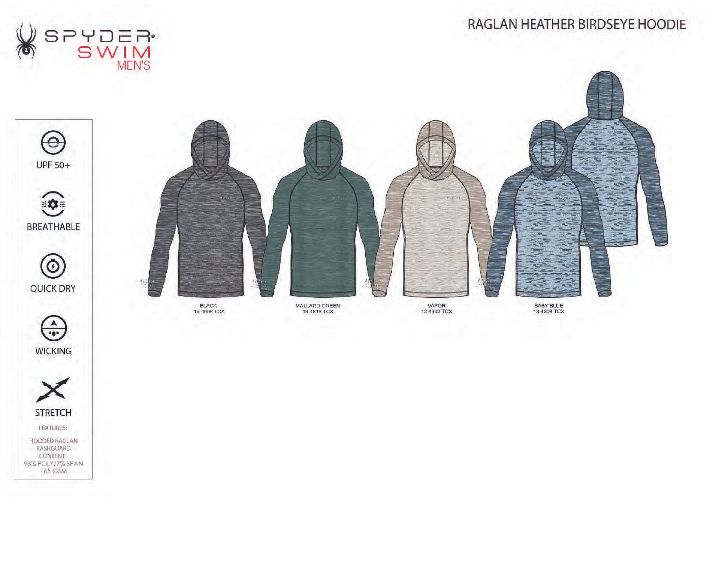 SPYDER RASHGUARD TEXTURED