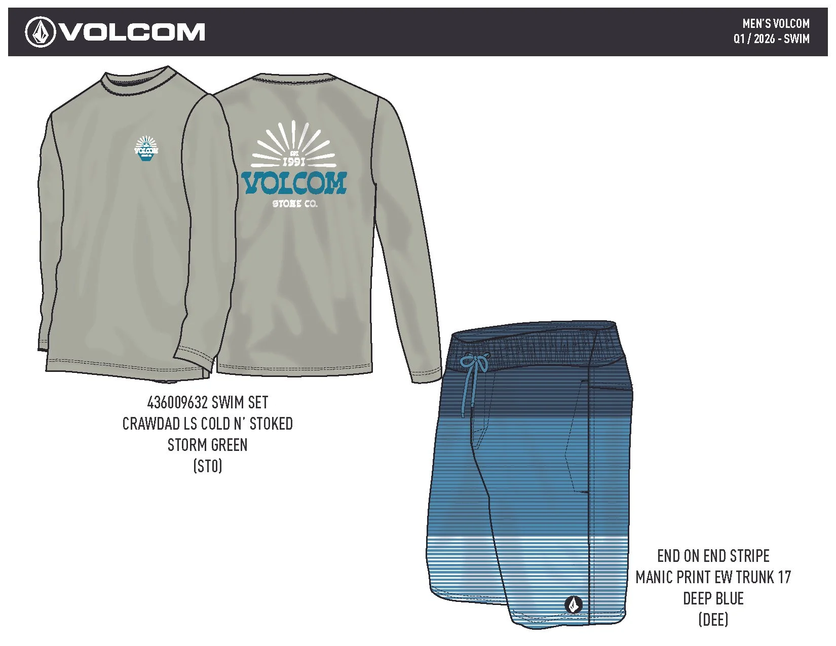 VOLCOM S26 YOUNG MENS SETS 2