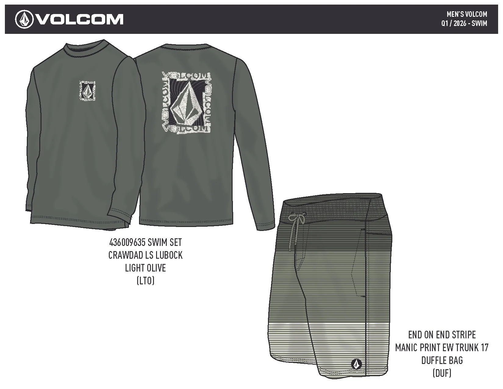 VOLCOM S26 YOUNG MENS SETS 3
