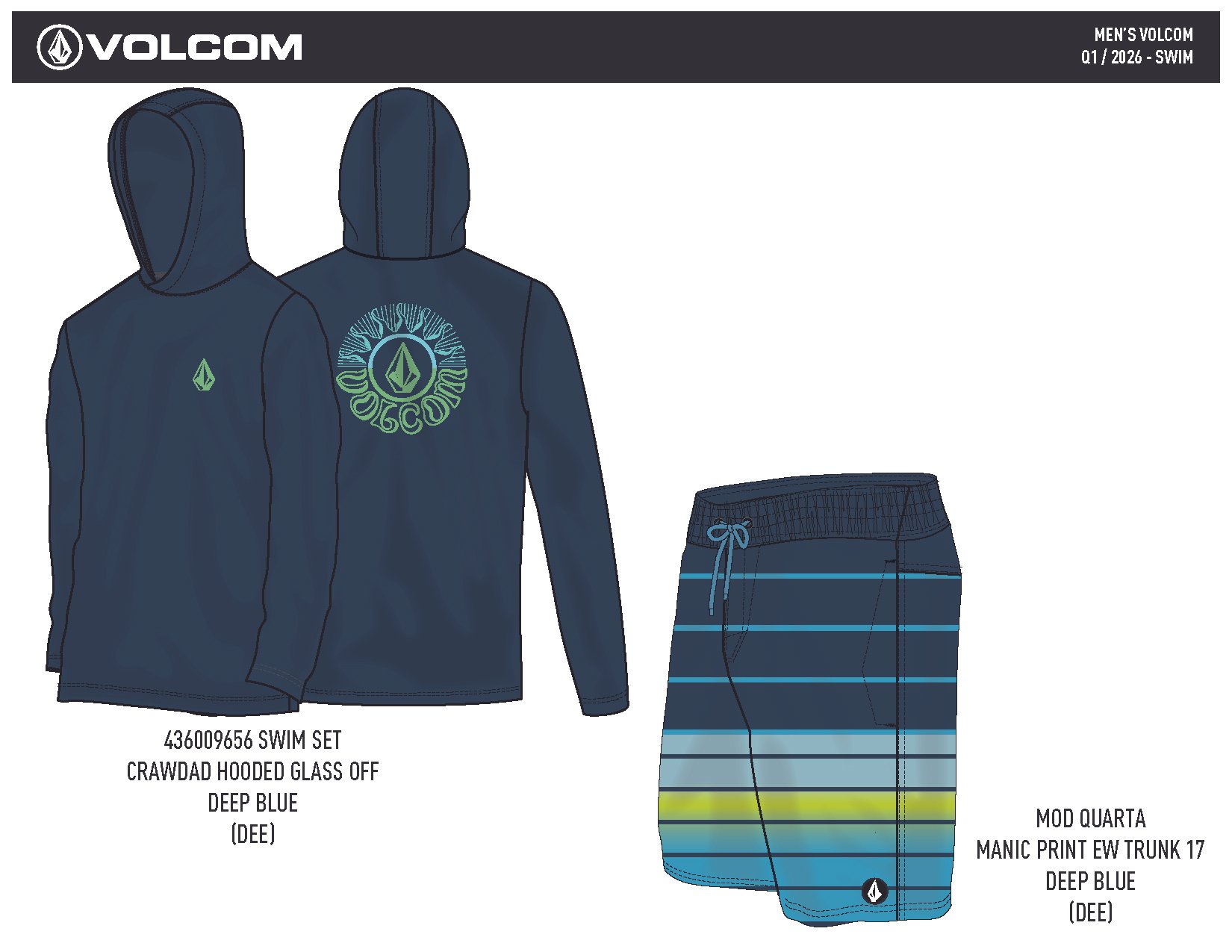 VOLCOM S26 YOUNG MENS SETS 5