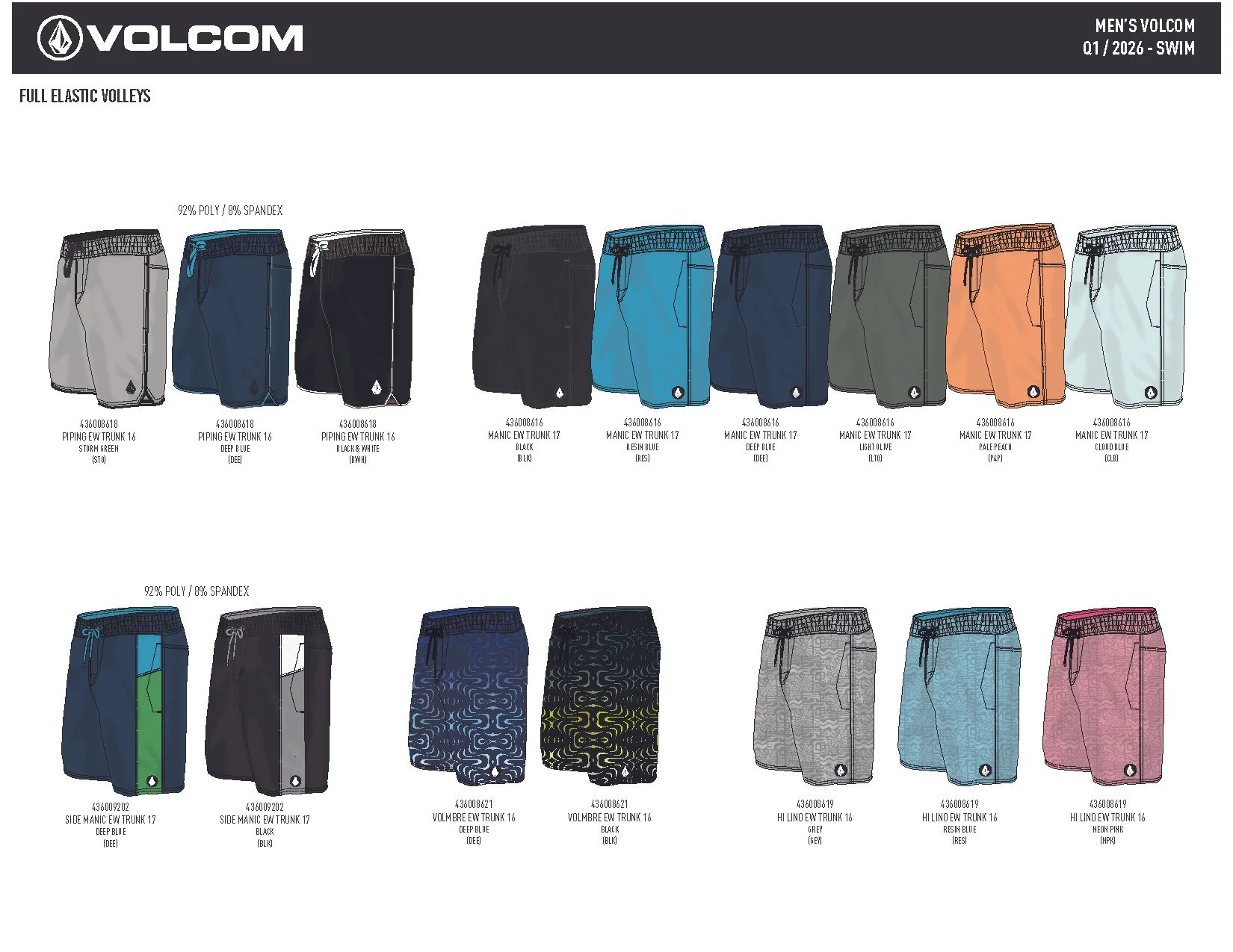 VOLCOM S26 YOUNG MENS TRUNKS