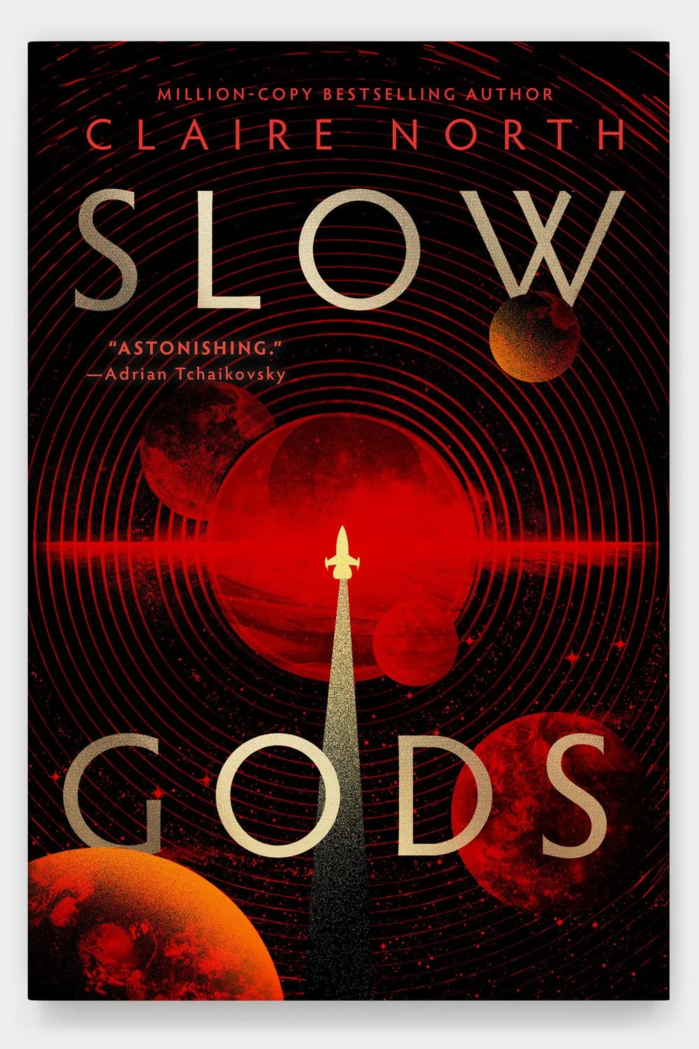 Claire North: Slow Gods (book cover with space travel motif)