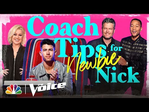 Kelly Clarkson, John Legend and Blake Shelton Share Tips for Rookie Nick Jonas - The Voice 2020
