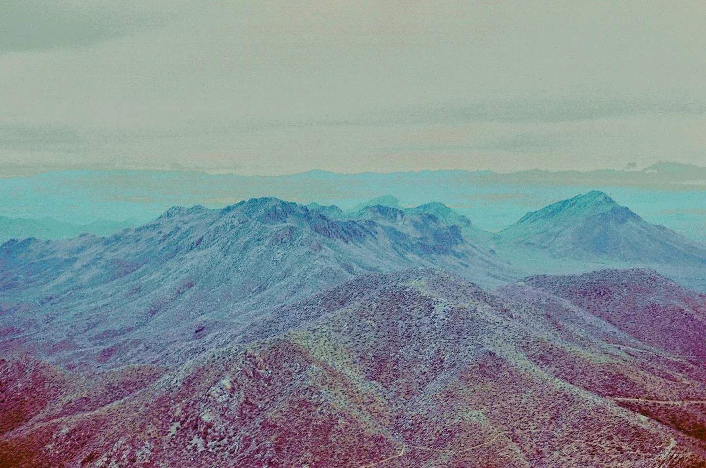 [expired color slide film + accidental double exposures from] this time last year 

___

Tucson, Saguaro Ntl Park, Arcosanti, Grand Canyon