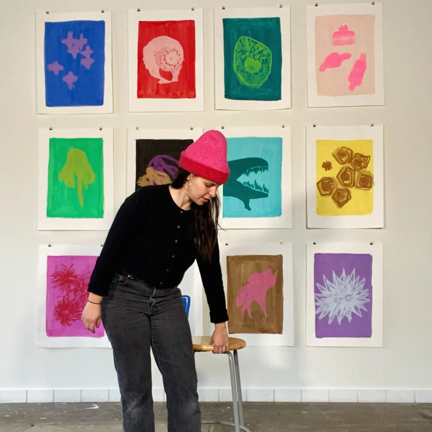 Twelve Things I Saw on the Quest that You Would Not Believe, and I Cannot Describe.
Silkscreens on paper, 22x30
___
I got to spend my birthday sharing things I made and talking about art with these buds, what a treat ✨