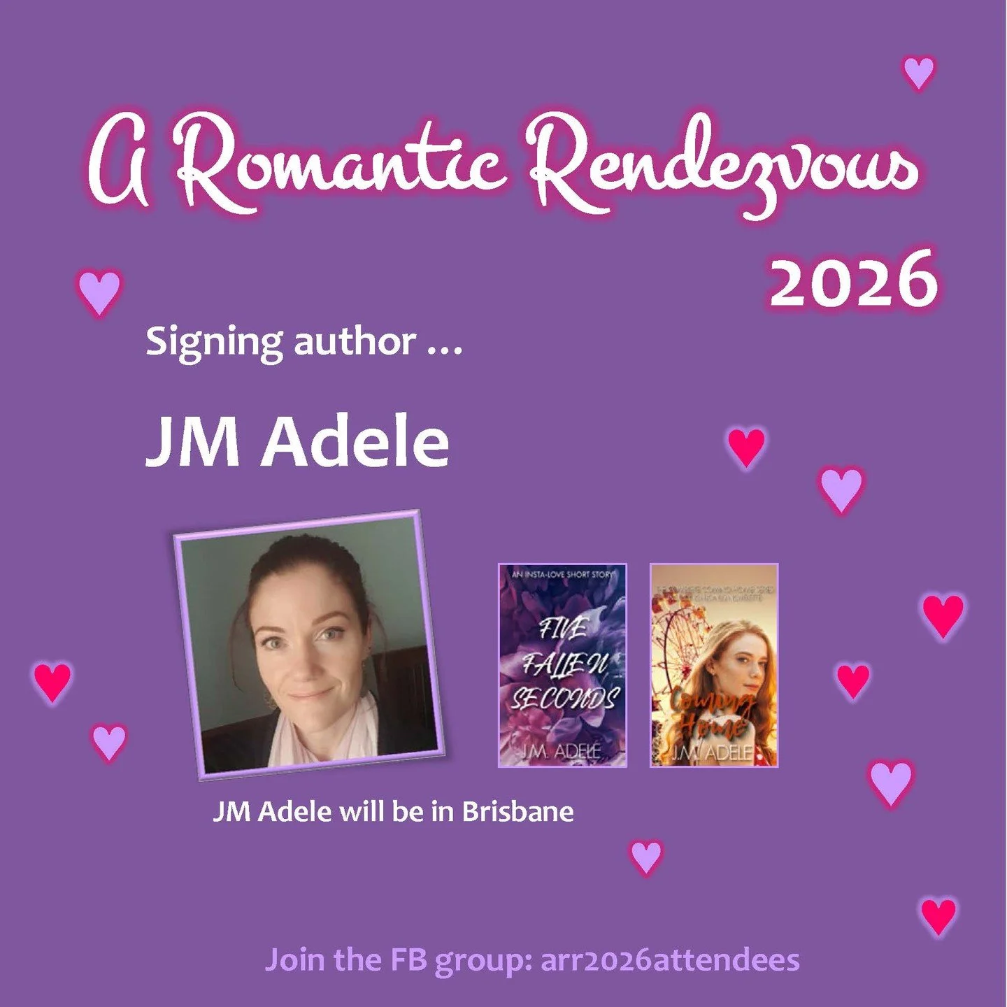 Next year, #brisbane! Love these signings. Tickets on sale in October. Golden Ticket comp on now! Go to the attendee group on FB for deets!
#arra26 #australianromancereadersassociation #RomanceReads @ozromancereaders