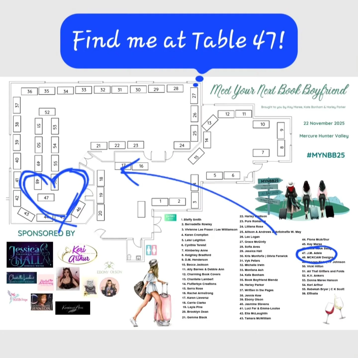 This Saturday I'll be in the beautiful Hunter Valley for the Meet Your Next Book Boyfriend signing. 
Who's coming? 
See you there. #booksignings #huntervalleywinecountry ##authorlife #readersgonnaread #mynbb25 @mynbb25