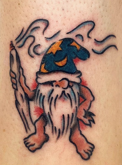 Traditional wizard tattoo heart605 in Sioux Falls SD Ryan hartman    rtraditionaltattoos