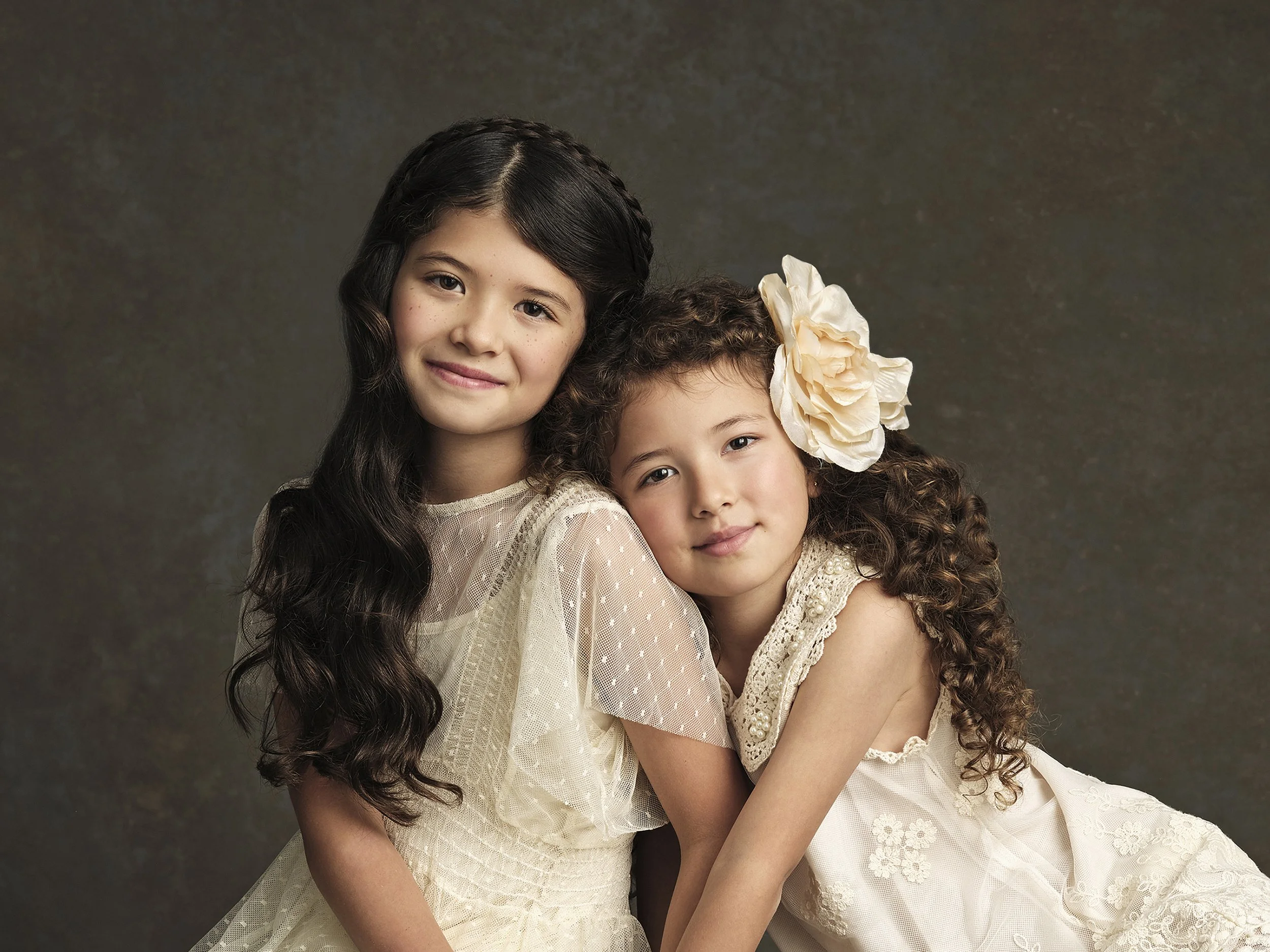 Kids Portrait photography of two sisters in fine art style