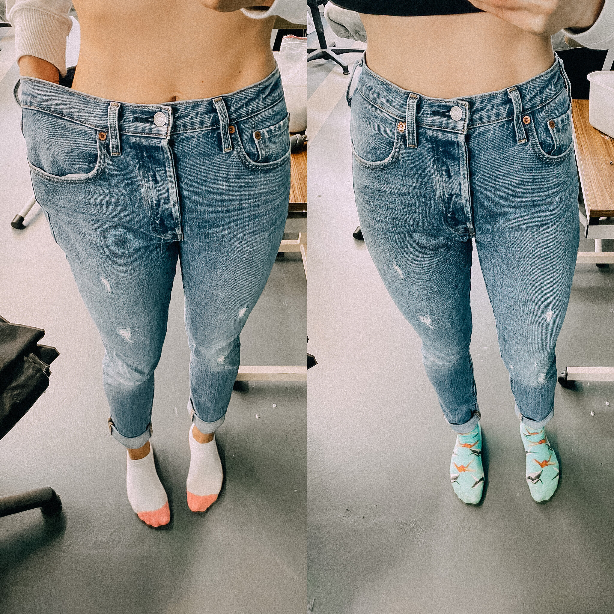 bagagerum Supermarked hud Jeans Alteration: How to size down Denim Jeans at the waist — Sewing  Patterns by Masin