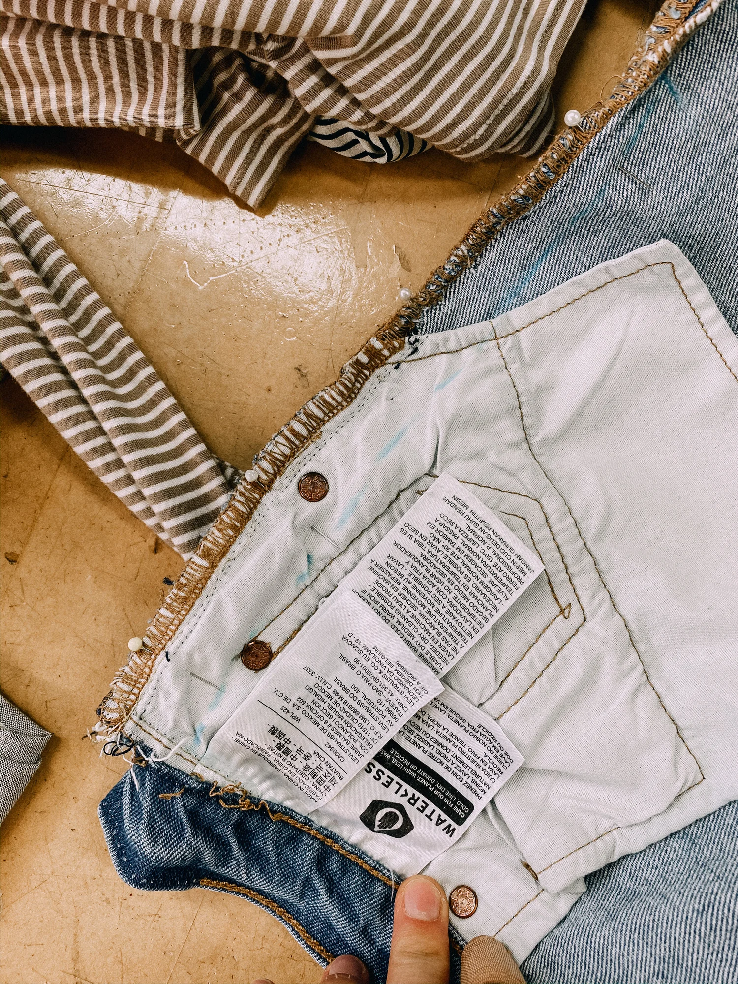 Jeans Alteration How to size down Denim Jeans at the waist — Sewing