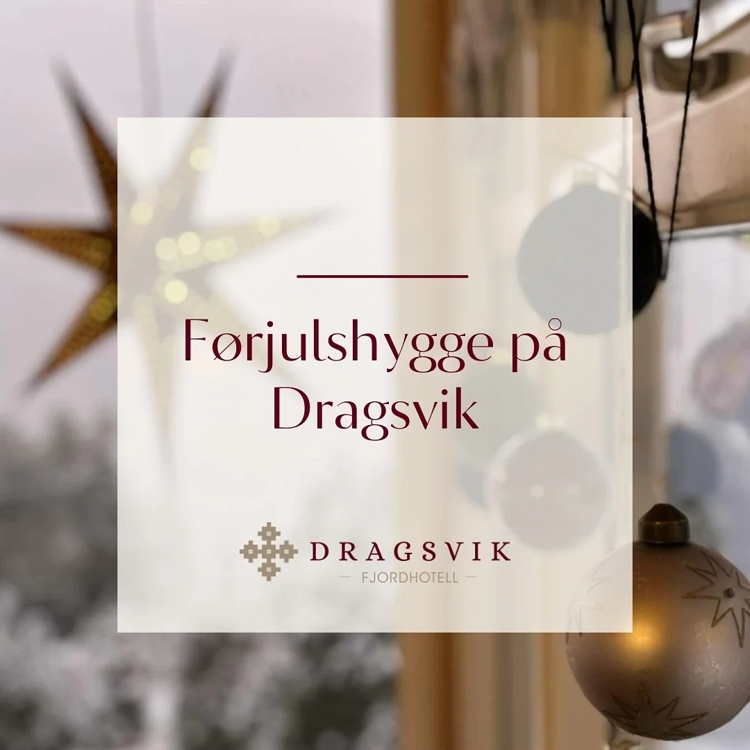 F&oslash;rjulshygge p&aring; Dragsvik❄️🌲

&hearts;️Kranseverkstad torsdag 27. november kl 18.00

&hearts;️Afternoon tea and coffe med smak av jul s&oslash;ndag 7. desember kl 14.00

Meir info kjem!