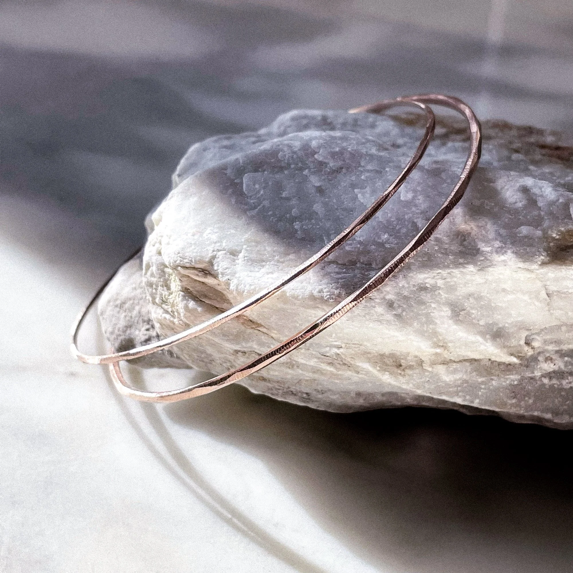 Rosé Facets Bangle