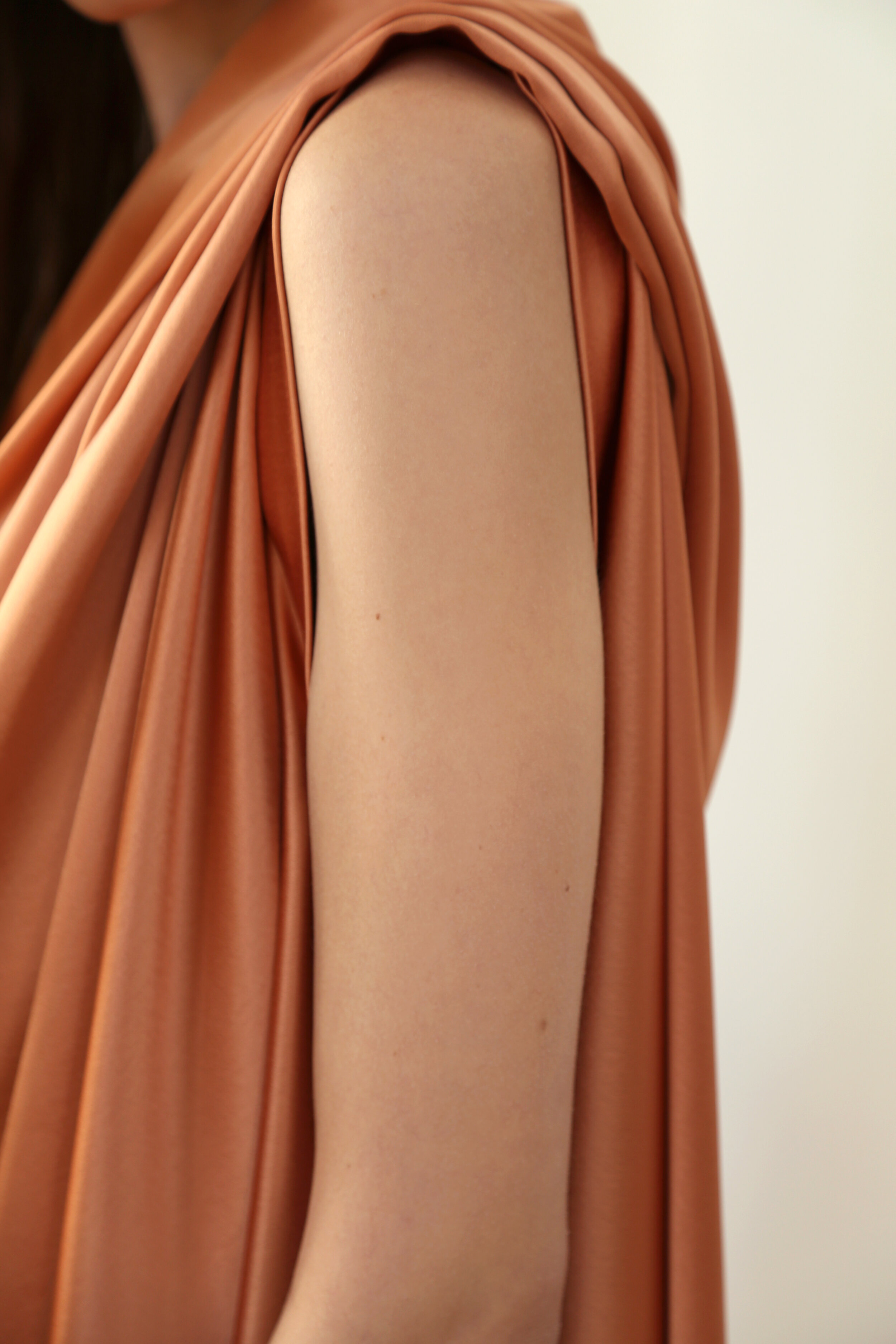 copper orange dress