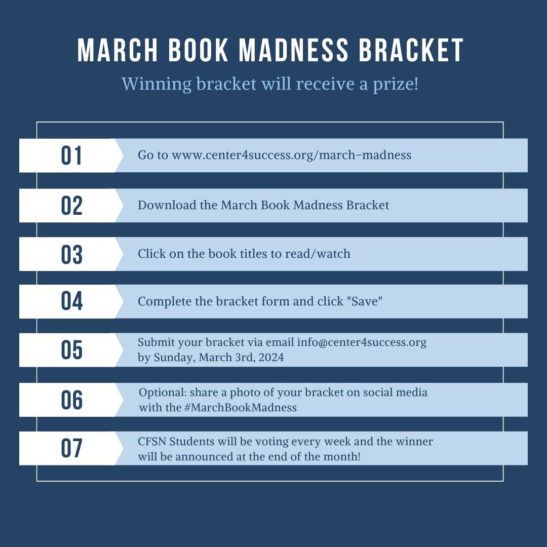 March into the madness of literature with our March Book Madness book brackets! Dive into 16 of our favorite books and make your predictions to crown the ultimate champion! 🏆 

Visit our website to explore the contenders, download your bracket form,