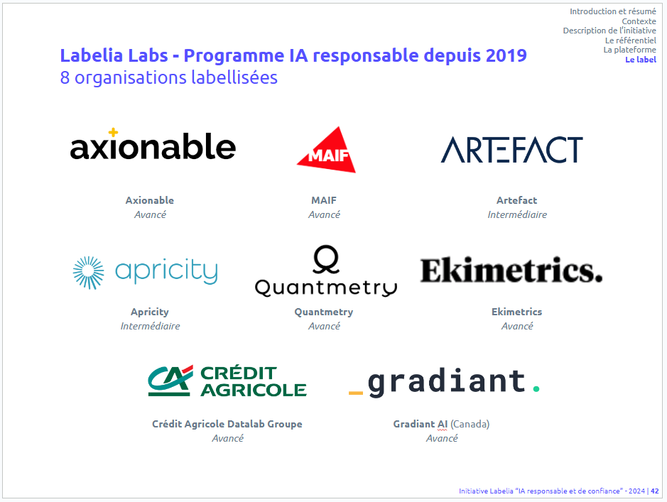 Gradiant.ai est la première organisation à l'international à obtenir le label Labelia !