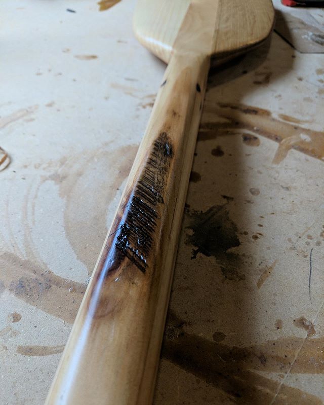 @damgoodsandgear killed it. Detailed reclaimed pine paddle, handmade in the Northland. #reclaimed