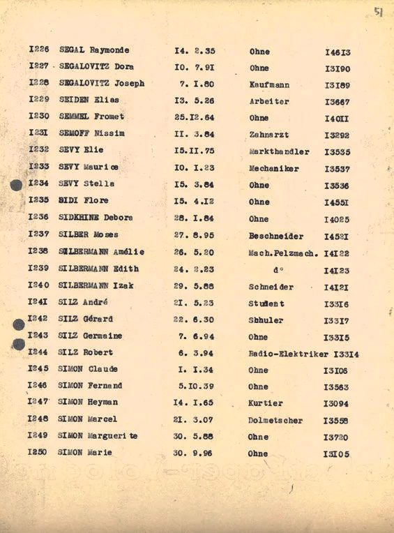 Segal-convoi-68 (Liste convoi de déportation)