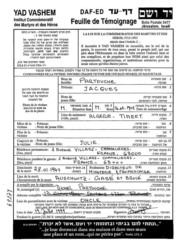 Jacques Partouche YVS