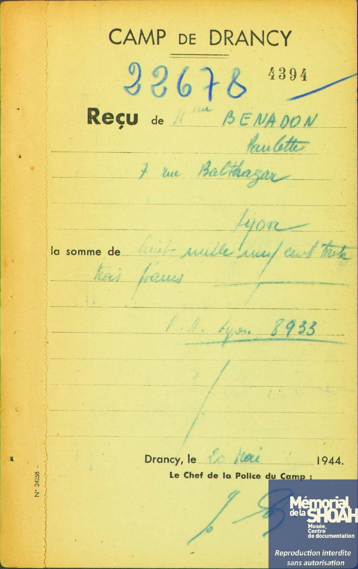 Paulette Benadon, mère de Claire et de Claude