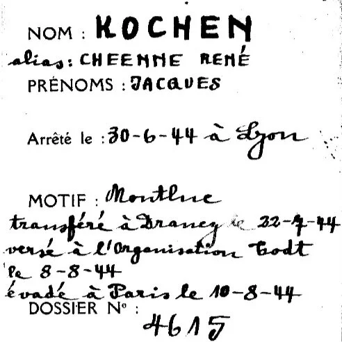 Jacques Kochen [alias René Cheene] [S]