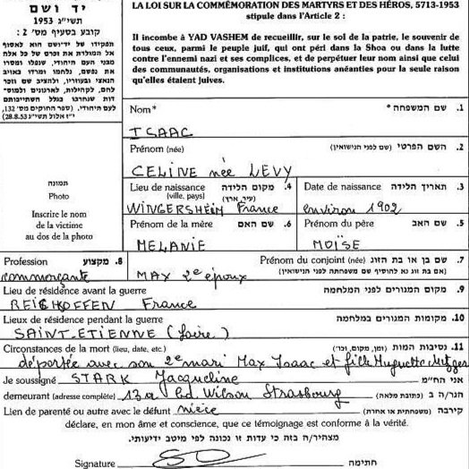 Huguette Henriette Metzger (Isaac)