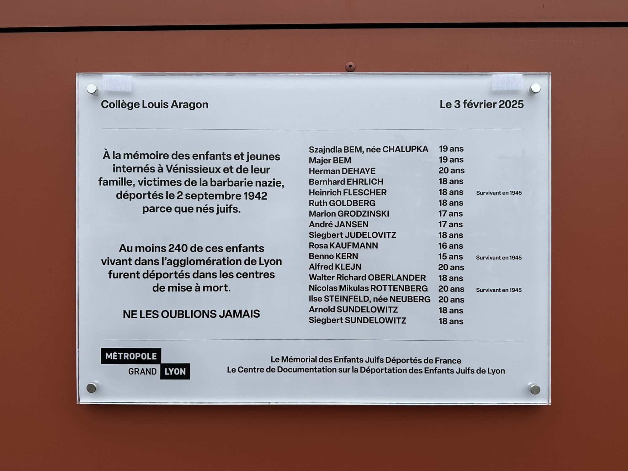 Collège Louis Aragon, Vénissieux