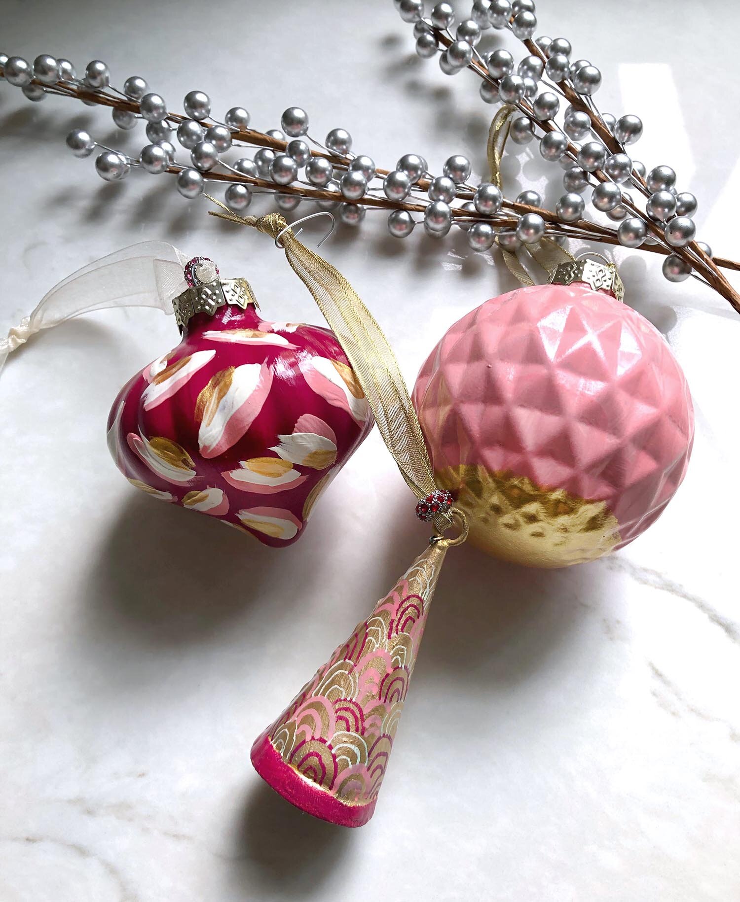 jenny bova christmas ornaments pink and gold blog.jpg