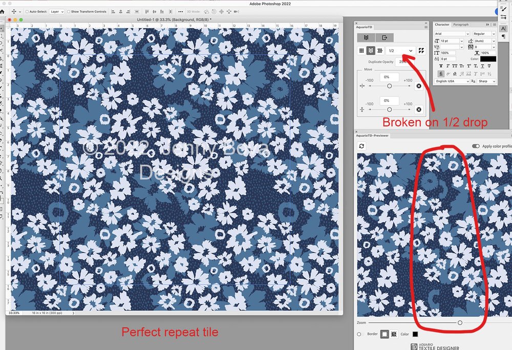 pattern example in Aquario Textile Designer