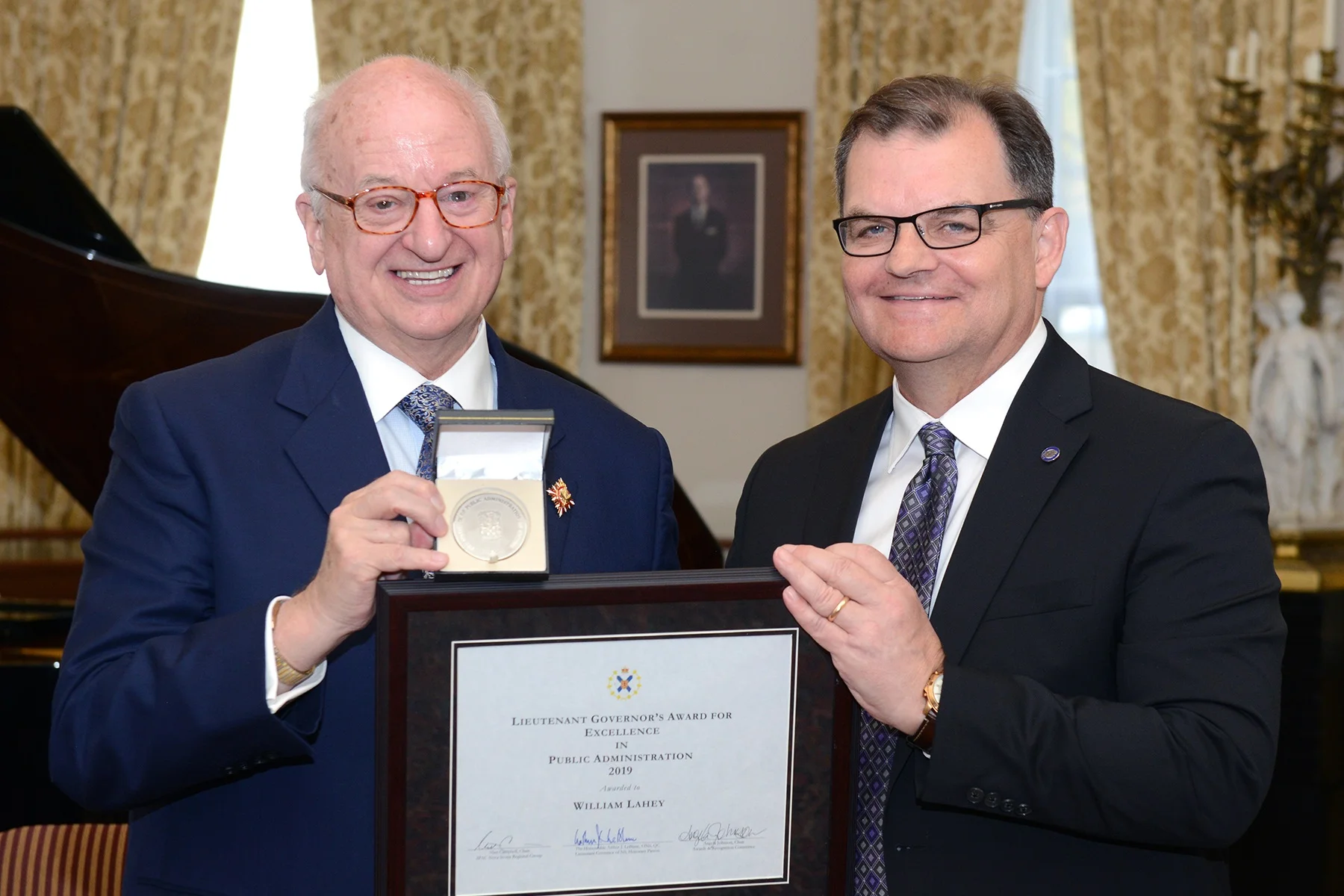 Lieutenant Governor Recognizes William Lahey for Excellence in Public Administration