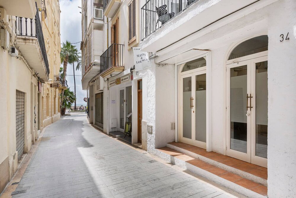 Entrance to Old Town Penthouse in Sitges, Spain