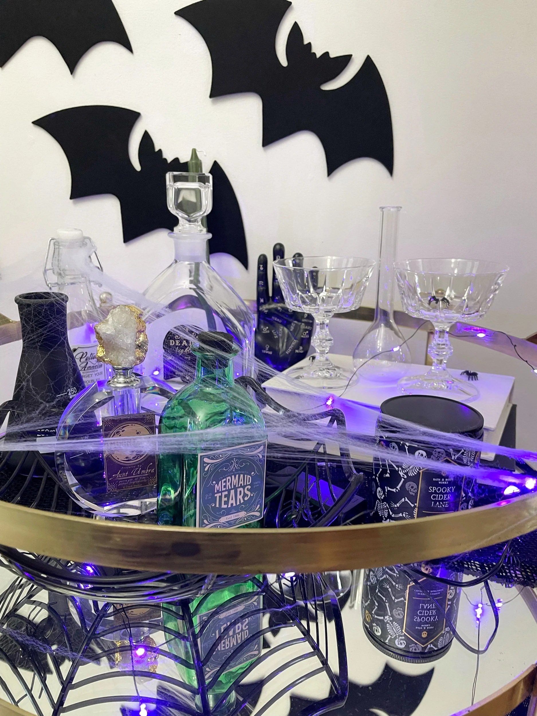 A Spooky Halloween Bar Cart