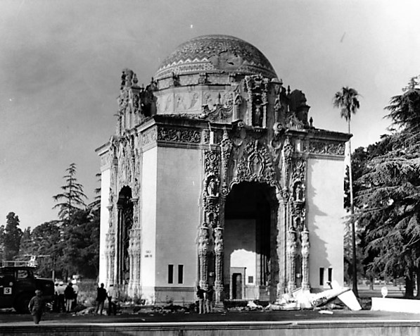  Valhalla Memorial Park Cemetery, Burbank, Calif., c. 1969  Based on eyewitness accounts, Bob piloted the plane away from an in-progress funeral in Valhalla Memorial Park Cemetery and toward the parking lot shown in photos above. This photo and the o