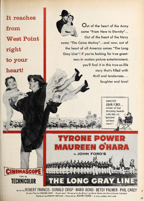  Magazine Advertisement,  The Long Gray Line , Columbia Pictures, 1954. 