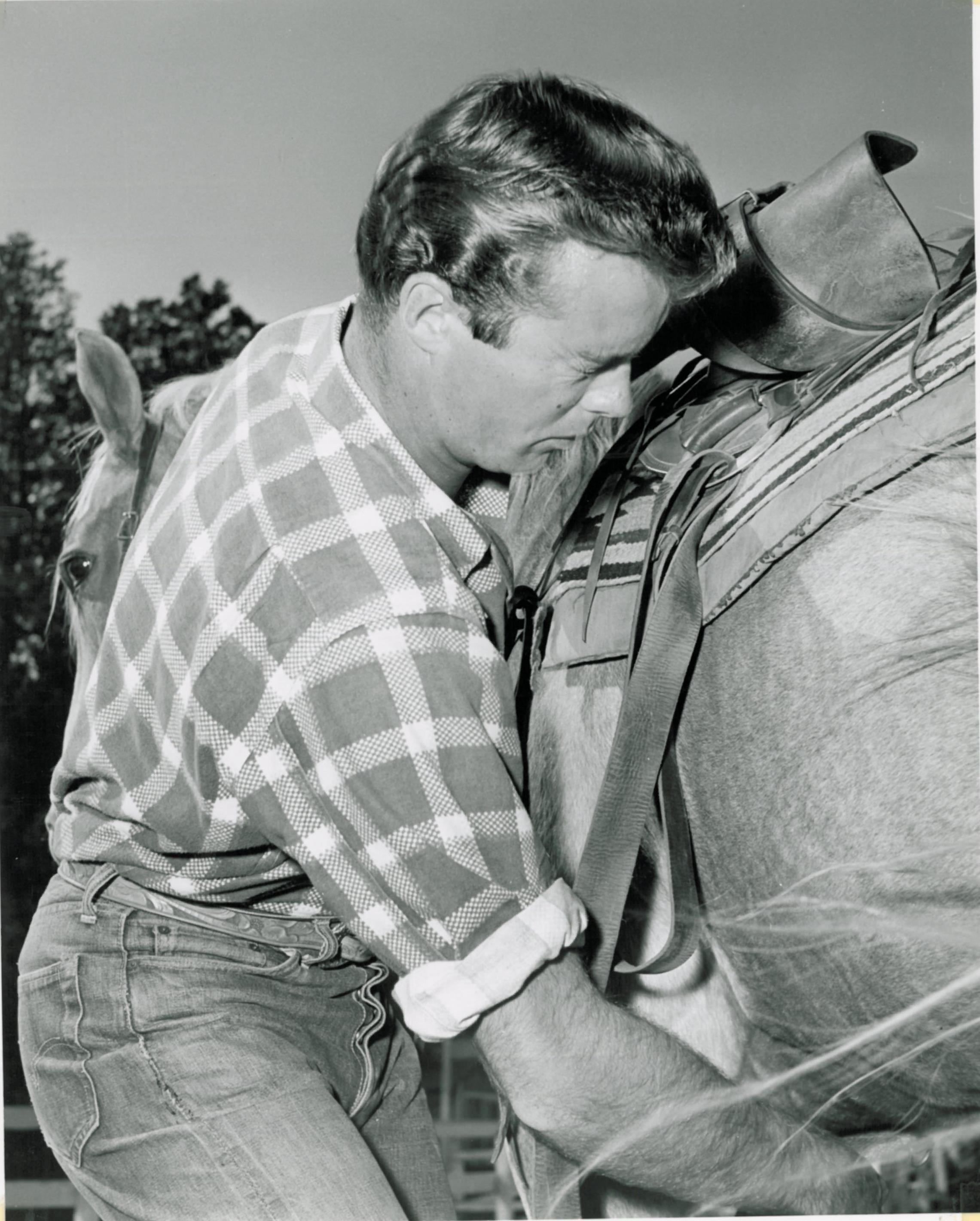  An outtake from the photo shoot. The horse swished its tail in Bob’s face. 