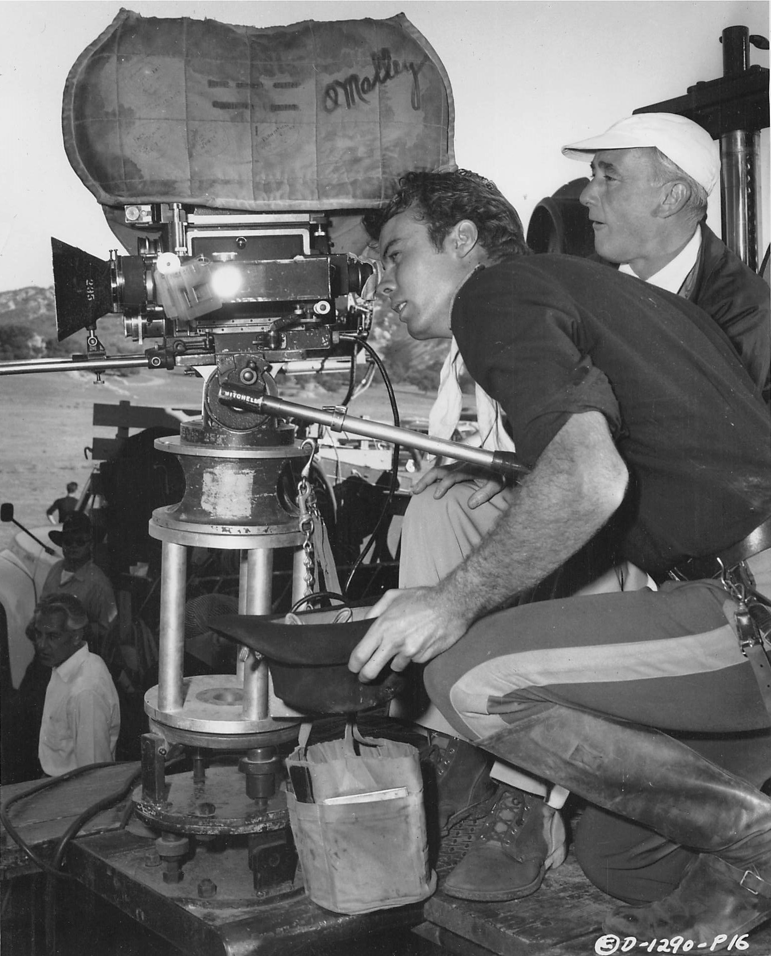  Bob with Charles Lawton, Jr., Director of Photography,  They Rode West . On location Fall 1953.  Lawton began as assistant cameraman at First National in 1926, working under  George J. Folsey . Briefly at Paramount, then joined MGM (1936-1943), with