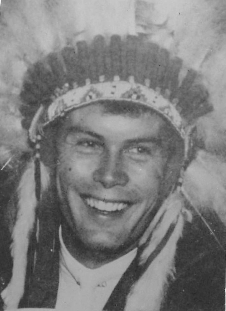  Bob, Bellevue, Neb., Sept.1954  Personal appearance tour for  The Caine Mutiny   Bob participated in an event/ceremony in which he donned “traditional” Native American headdress. 