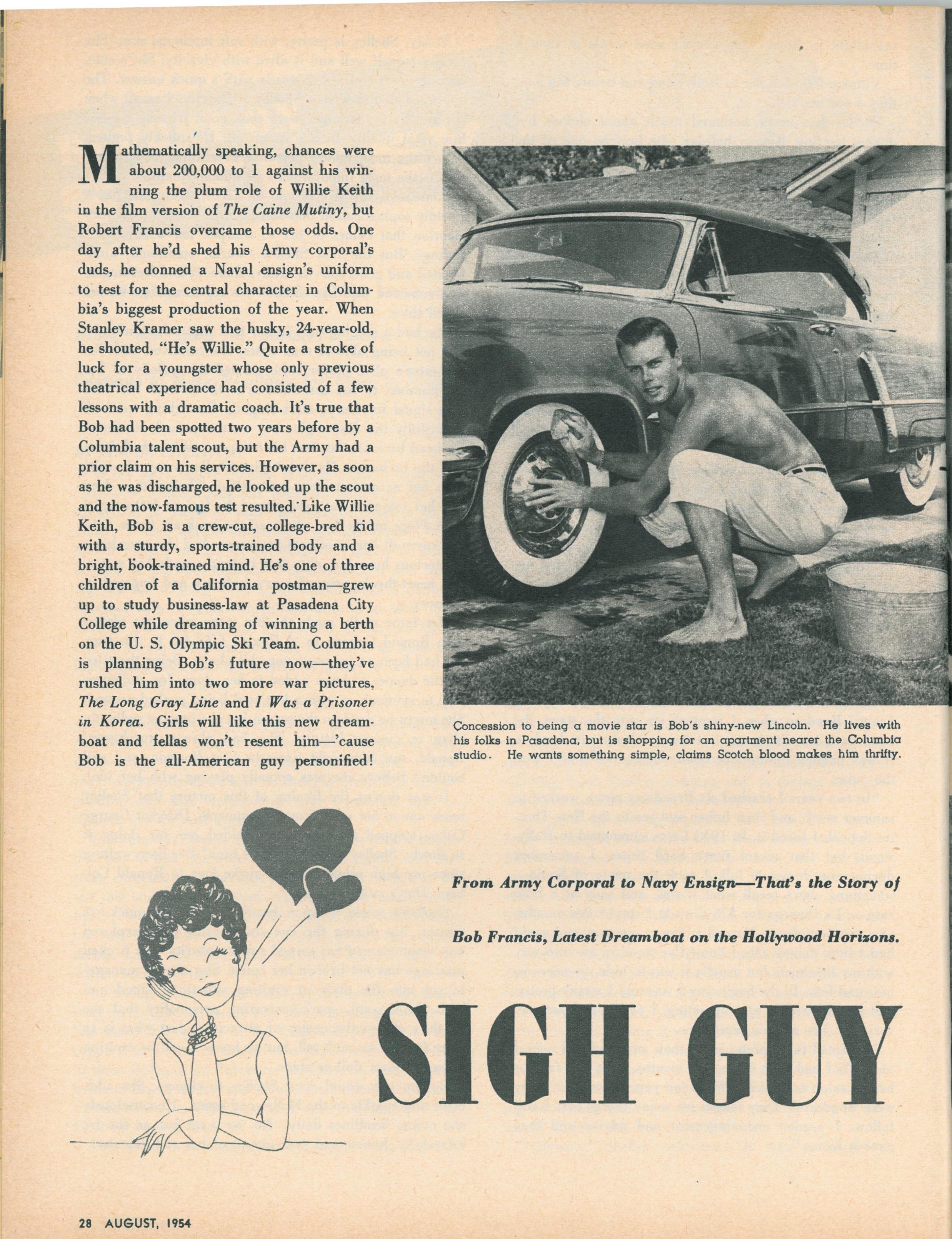  Bob purchased a new Cadillac in 1954 to replace his Lincoln. There is a reference to his being “a competent pianist” and organ player. The Hawaiian shirt appears in other photographs, as does the shirt with horizontal elements. 