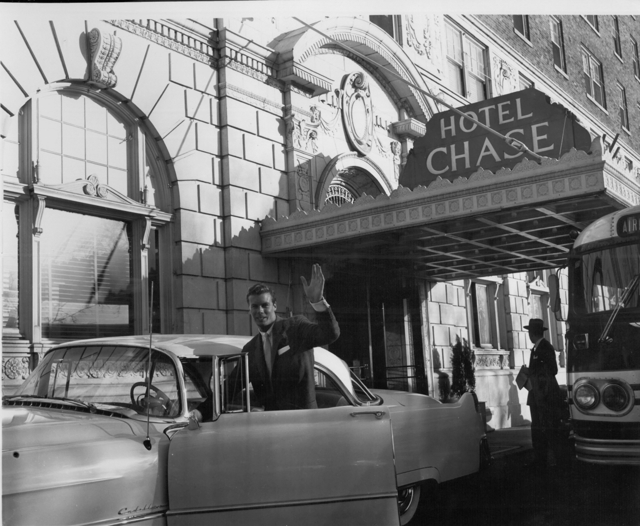  One of Bob’s tours in 1954 took him to St. Louis, Mo., where he stayed at the Chase Hotel in the Central West End section of the city, among other cities. On the tour he purchased a Cadillac (probably in Detroit) which he then drove to many of the t
