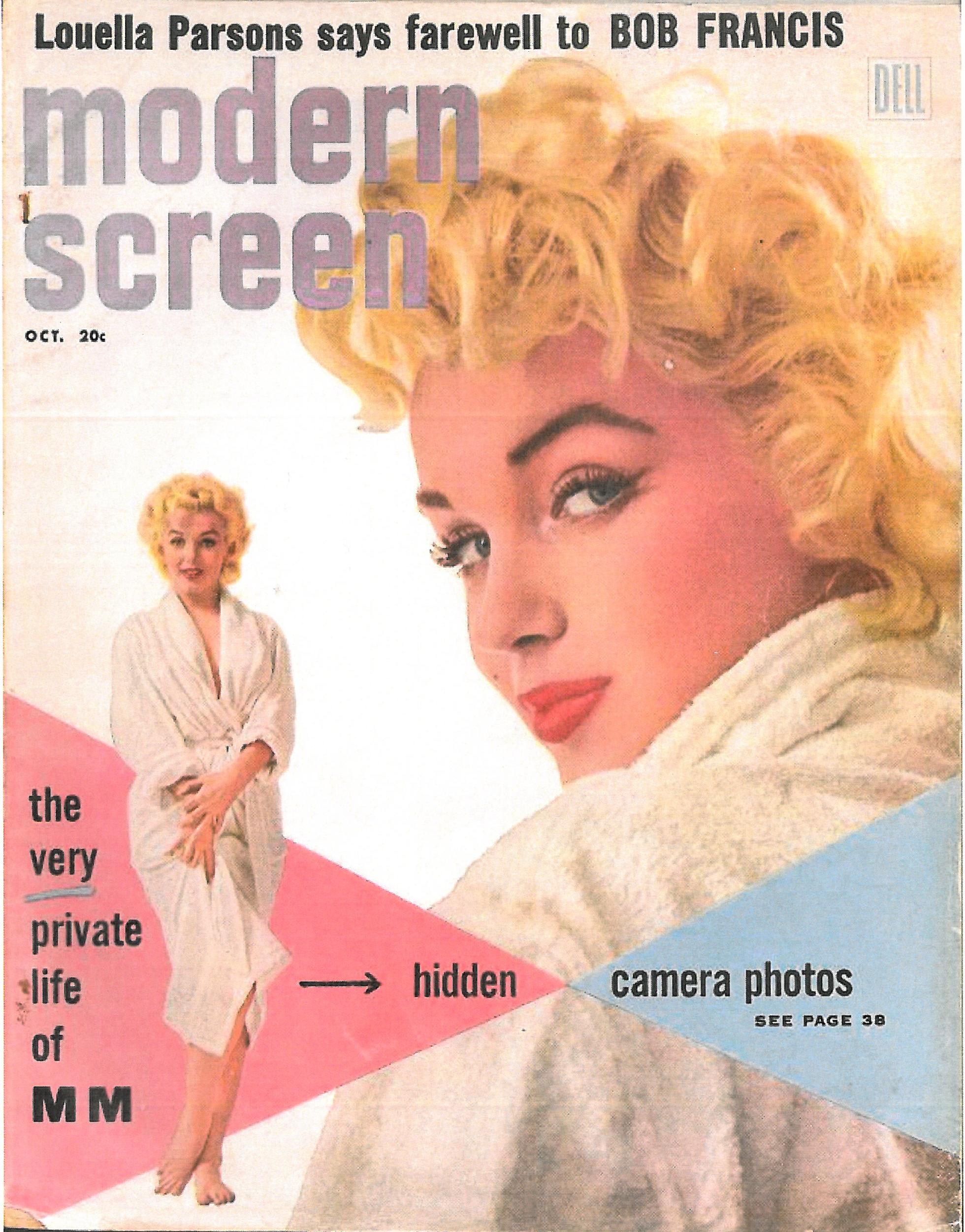   Modern Screen , Oct. 1955, available on newsstands in early Sept., about a month after Bob’s death.  Modern Screen , Nov. 1955, “Bob Francis’ Last Interview” by Alice Finletter provides a significant amount of information about Bob’s time in June 1
