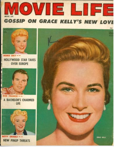   Movie Life , Aug. 1955 on newsstands in early July. Bob’s story is promoted on cover, a sign that publishers felt his name and image could sell copies of the magazine. Story unavailable. 
