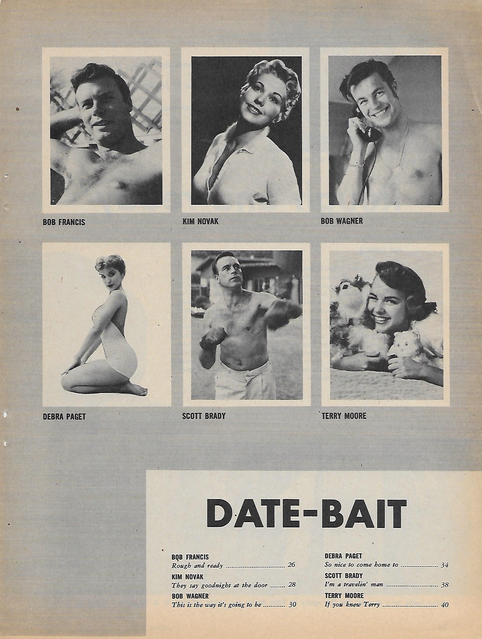   Movie Screen Star Romance Yearbook  1955 on newsstands in Spring/Summer 1955. Photos appear to have been taken Fall 1954/Winter 1955 based on haircut. The six-week tour occurred February/March 1955. 