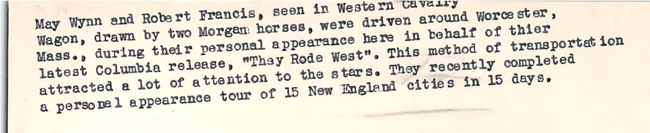  Joe Hyams, Publicity Department, Columbia Pictures, New York City:  “I remember stories of girls and drinking and bumming around like that and getting up in the morning and into that car with that driver [a tough guy who drove the loaned Lincoln for