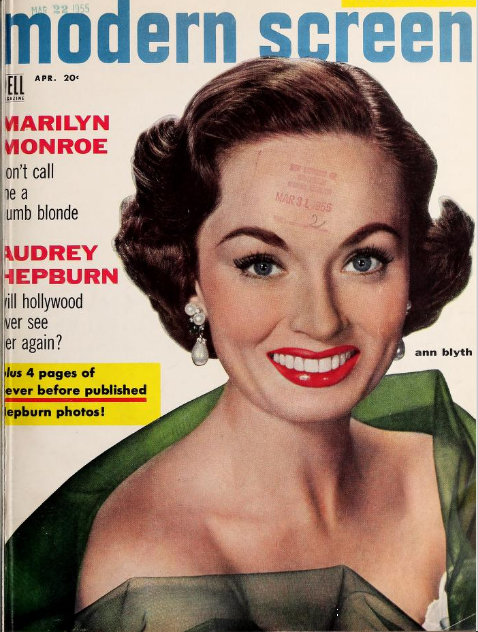   Modern Screen , April 1955, on newsstands in early March 1955. Photos shot Fall 1954/Winter 1955. Story provides details related to “making a movie star.” Some details, e.g., order in which Bob’s films were made, are incorrect as is information abo