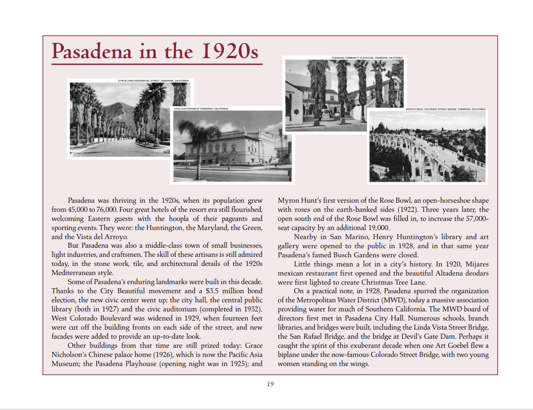  Source:  Pasadena City College A History Commissioned on the Occasion of the Seventy-fifth Anniversary , 2002. 