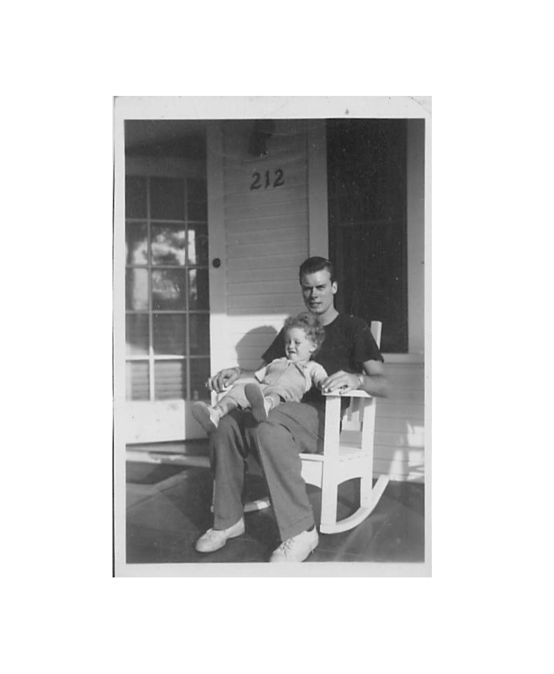  Bob and his nephew, Larry Robins, c. 1948-49.  Lillian and Sandy’s first son, Lawrence Robins, was born in Portland, Ore., 1946. Bob may have been available for babysitting because he was trying to find his place in the world after the ski shops clo